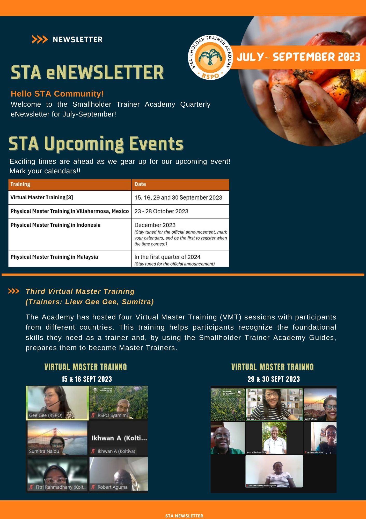 [STA Newsletter] July-September 2023