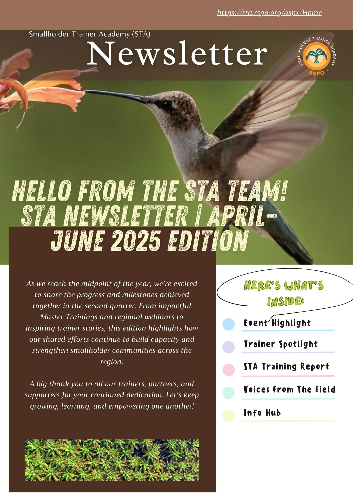 Newsletter! STA Newsletter: April - June 2025